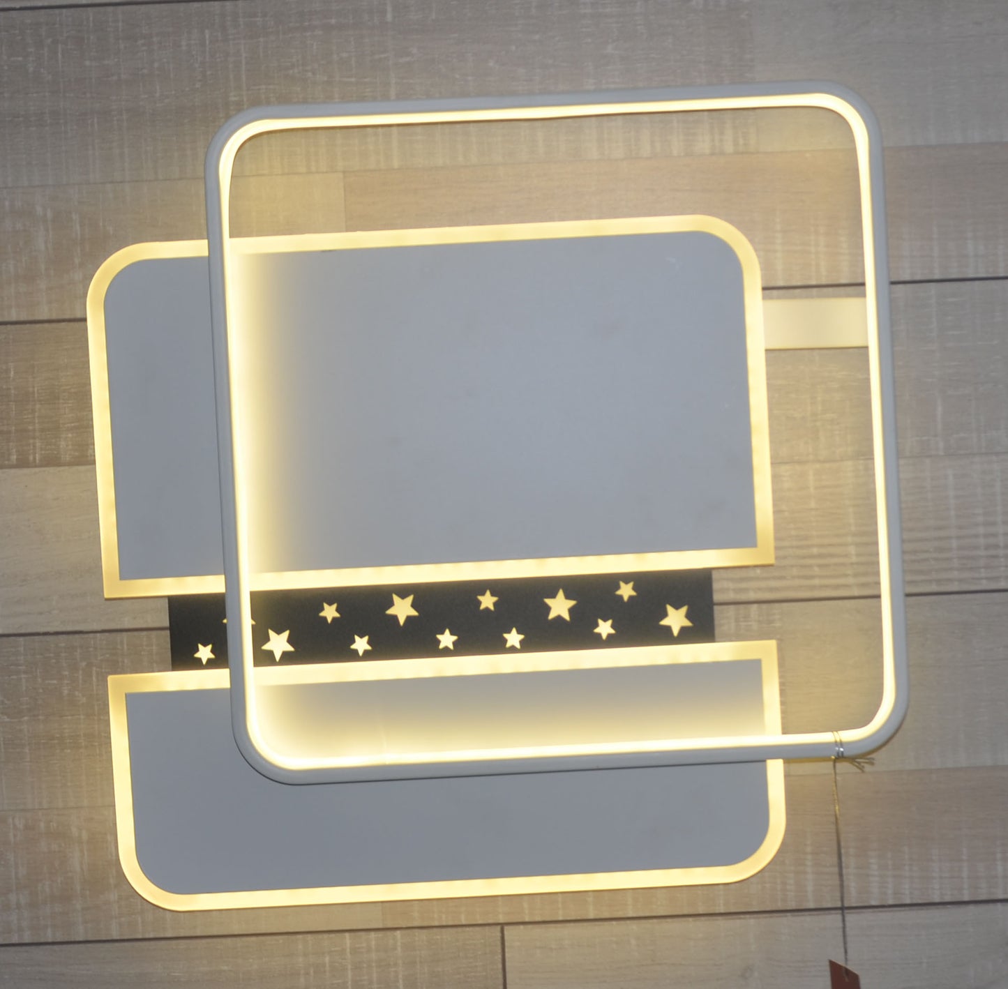 Nowoczesna lampa sufitowa LED - stylowa geometria i miękkie światło