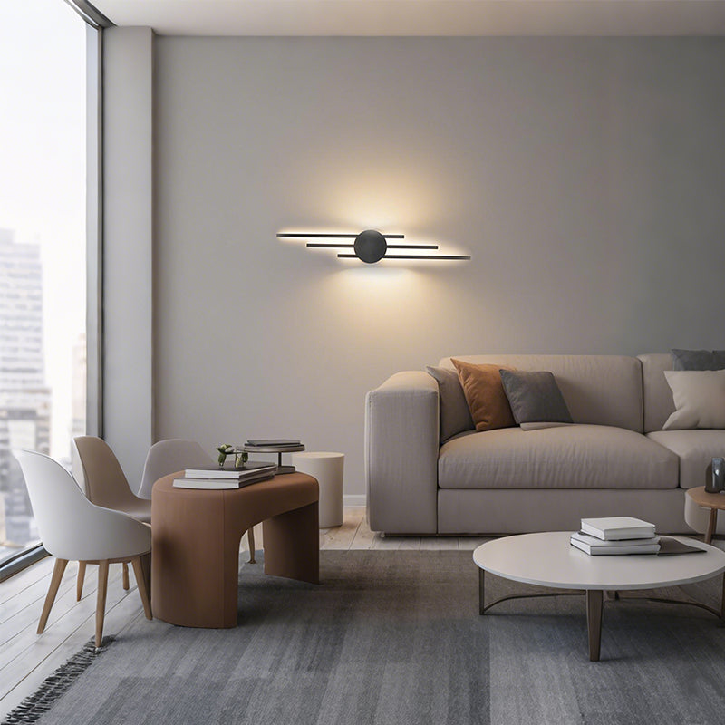 Geometryczna lampa ścienna o ciepłym świetle – trend na rok 2025